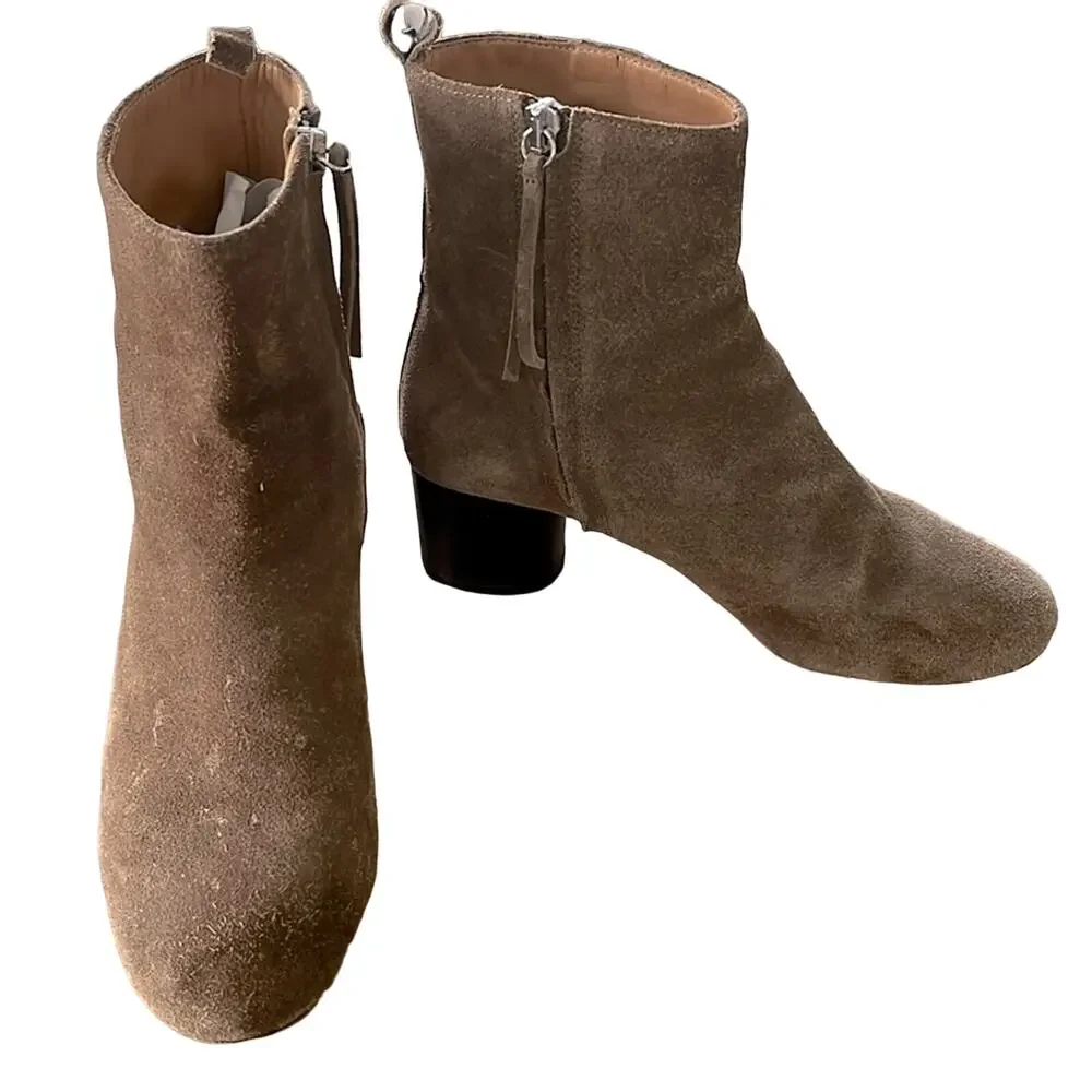 ISABEL MARANT Deyissa Suede Leather Ankle Boots Brown Taupe Size Size 36